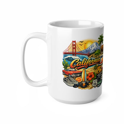 California Scenic Mug — Golden Gate, Surf & Roadtrip Ceramic Coffee Cup (11oz/15oz)