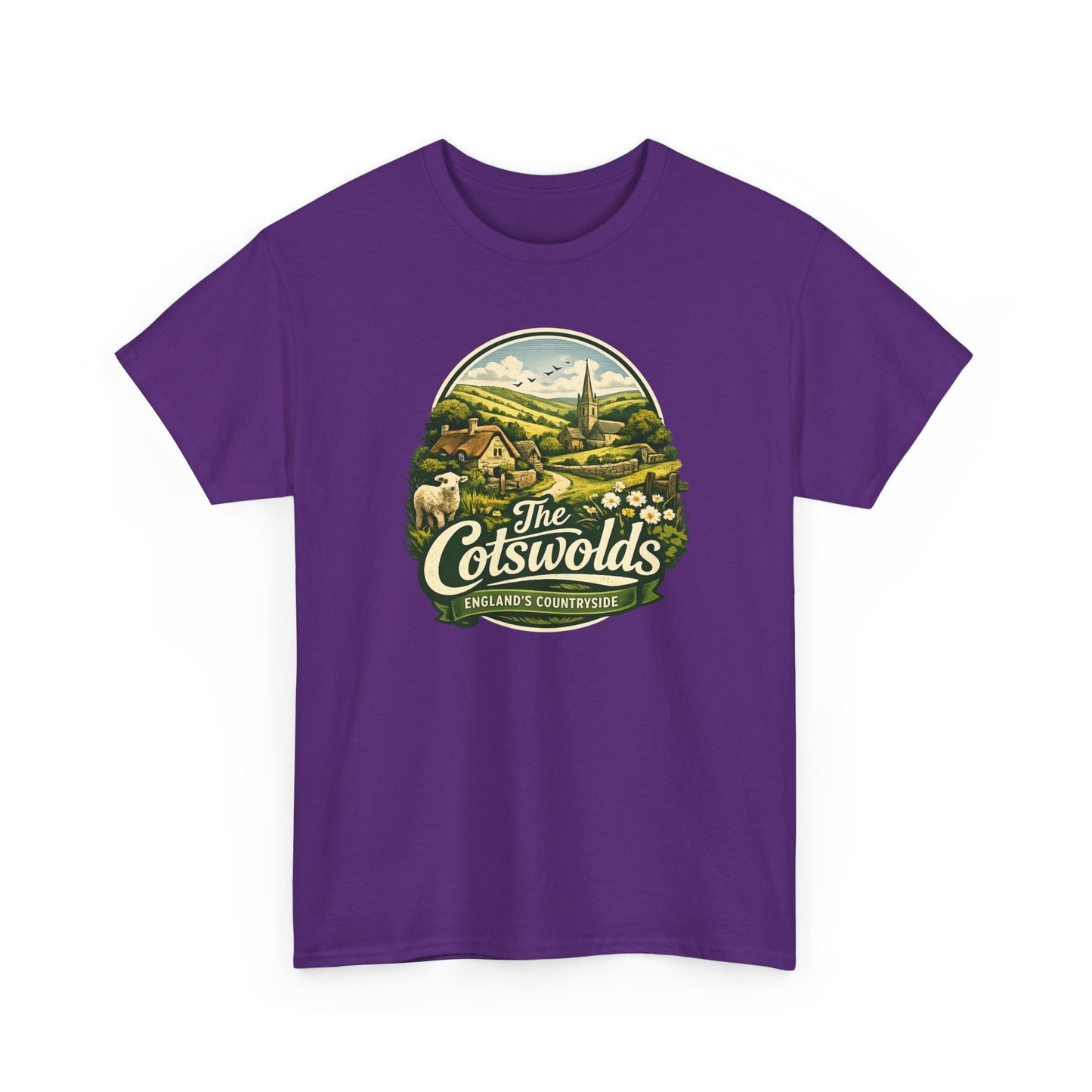 Cotswolds Vintage Landscape T‑Shirt — The Cotswolds Countryside Tee