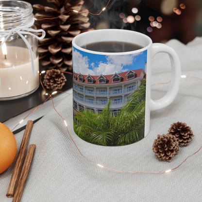 WDW Grand Floridian Hotel Photo Mug — Historic Seaside Villa Ceramic Coffee Cup (11oz, 15oz)