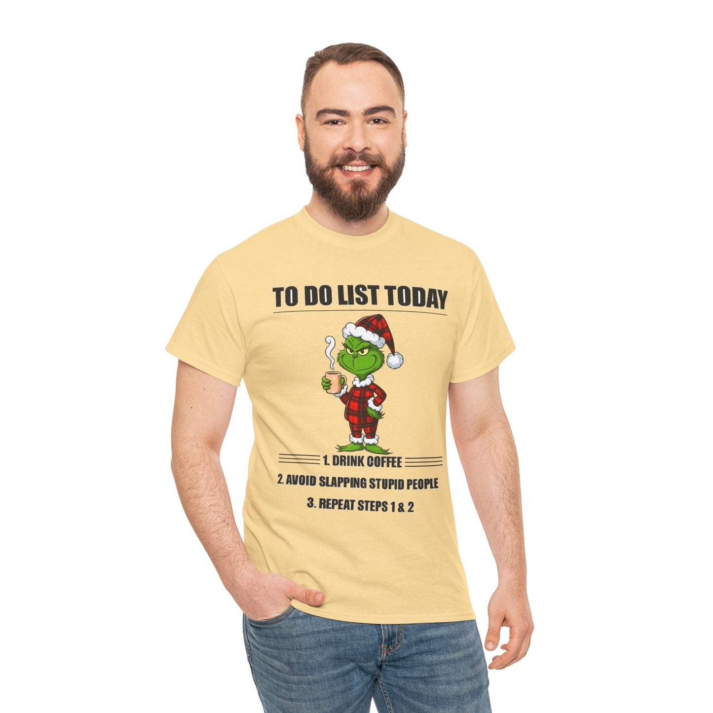 Grumpy Grinch Christmas T-Shirt — "To Do List Today" Holiday Tee