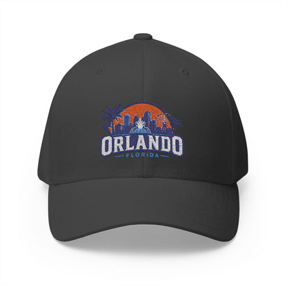 Orlando Florida Embroidered Baseball Cap — Sunset Skyline Hat