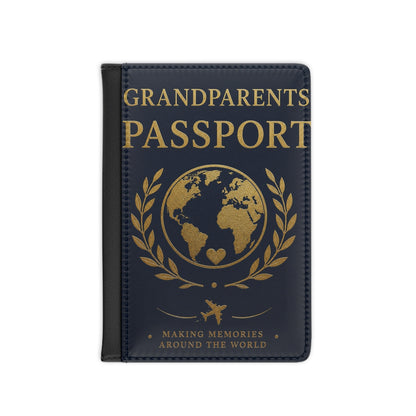 Grandparents Passport Cover — 'Grandparents Passport: Making Memories Around the World' Travel Wallet