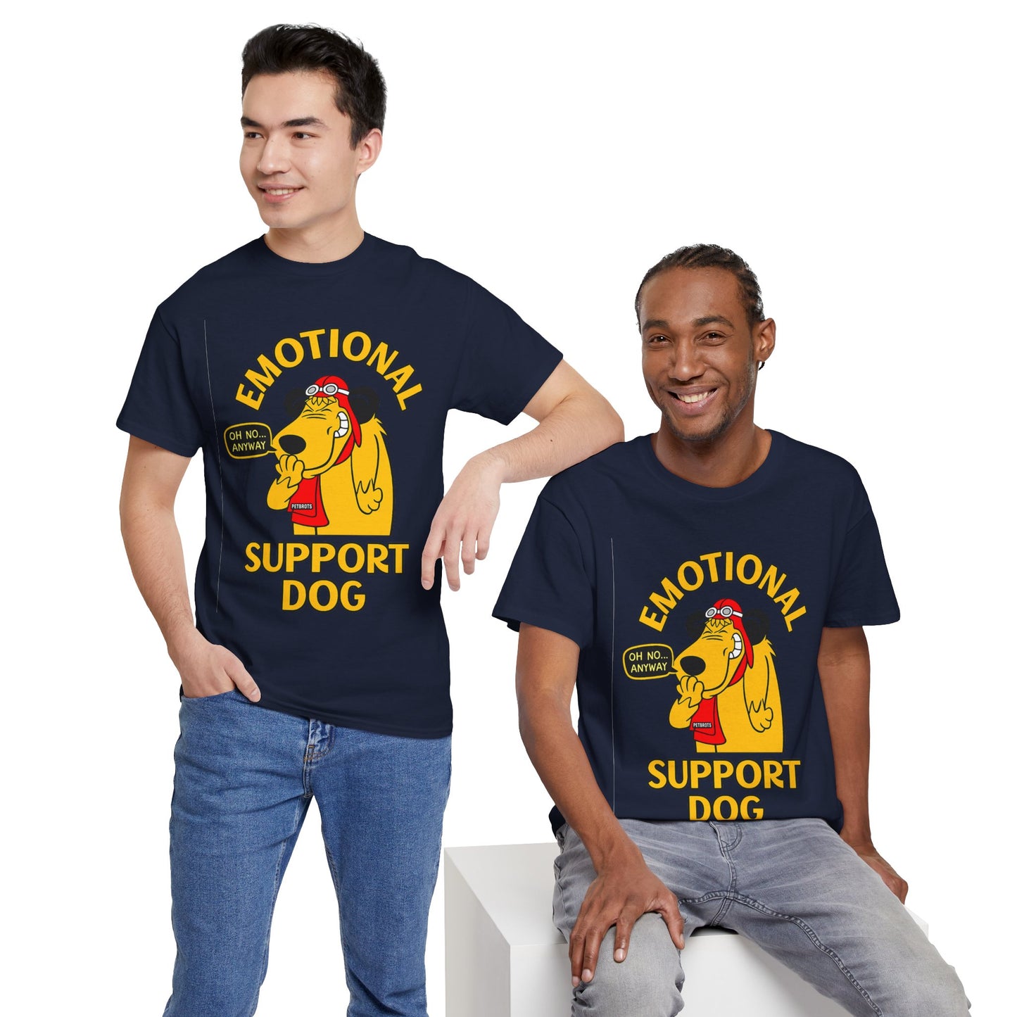 Emotional Support Dog T-Shirt — Cute Cartoon Comfort Pup Tee
