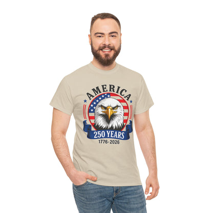 America 250 Years T-Shirt – Bald Eagle 1776–2026 Patriotic Tee