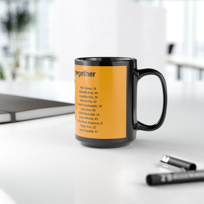 Manchester Arena Memorial Names Black Mug — "Remembering Together 22 May" Tribute Coffee Cup (11oz/15oz)