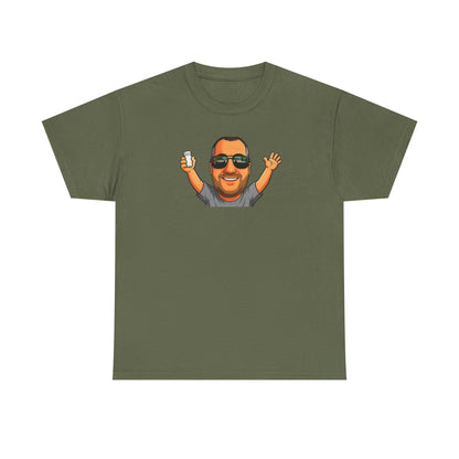 Funny Graphic T-Shirt — "I Have Absolutely No Intention of Behaving Myself" Cartoon Portrait Tee