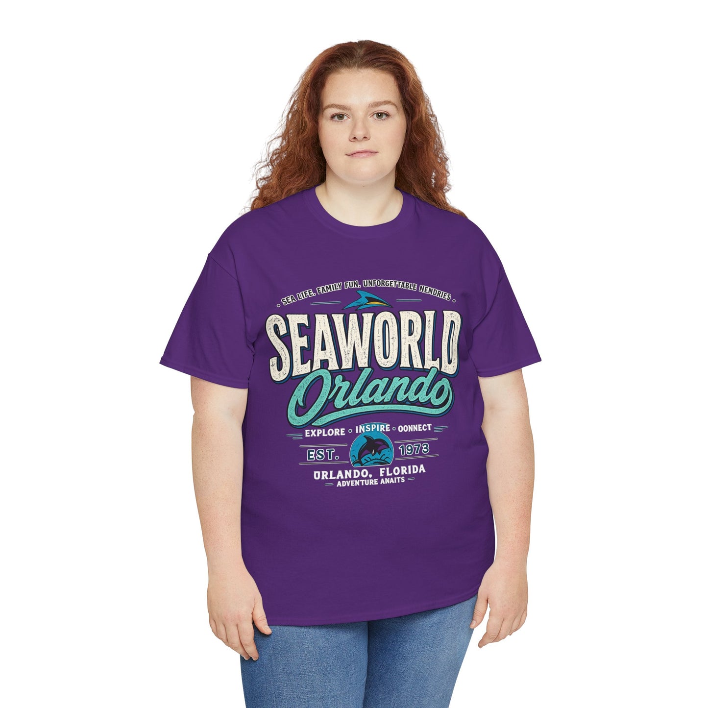 SeaWorld Orlando Graphic Tee — Retro Explore Inspire Connect Vacation Shirt
