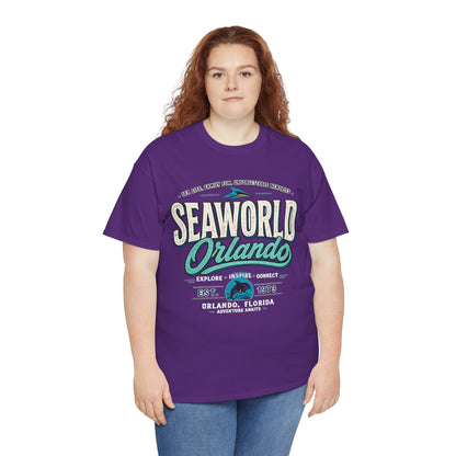 SeaWorld Orlando Graphic Tee — Retro Explore Inspire Connect Vacation Shirt