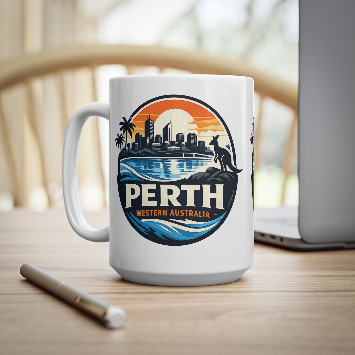 Perth Skyline Ceramic Mug — Western Australia Souvenir Coffee Cup (11oz & 15oz)