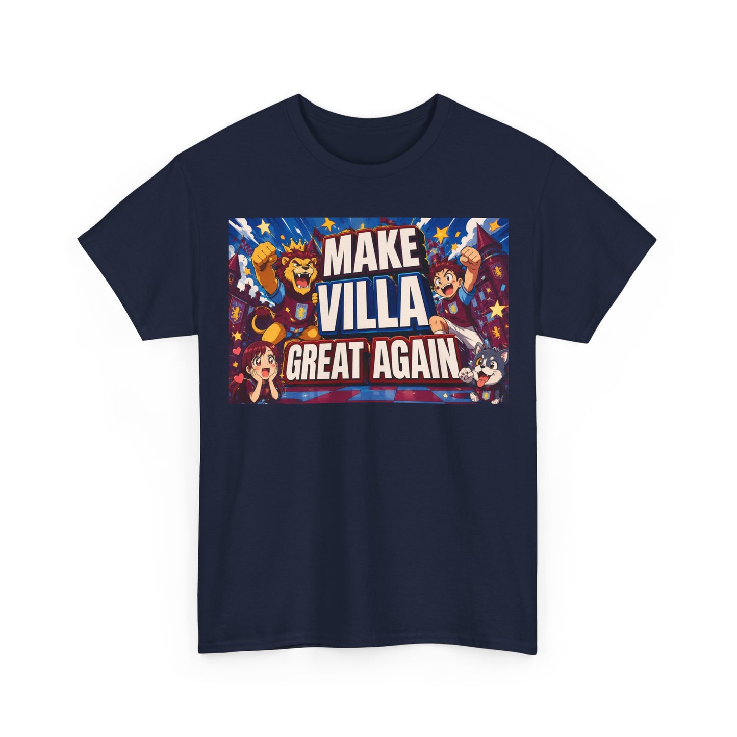 Aston VIlla Make Villa Great Again T-Shirt — Funny Political Parody Tee