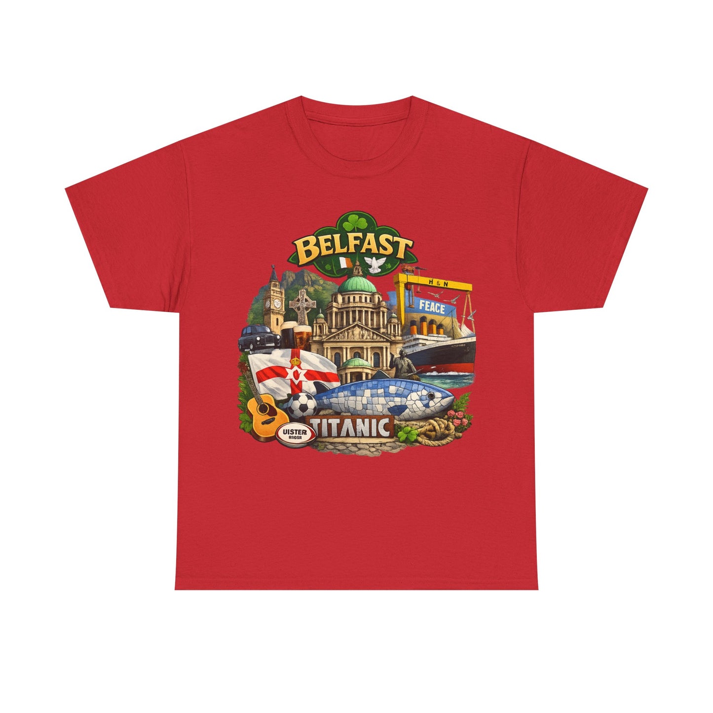 Belfast Collage T-Shirt – Titanic & City Landmarks Souvenir Tee