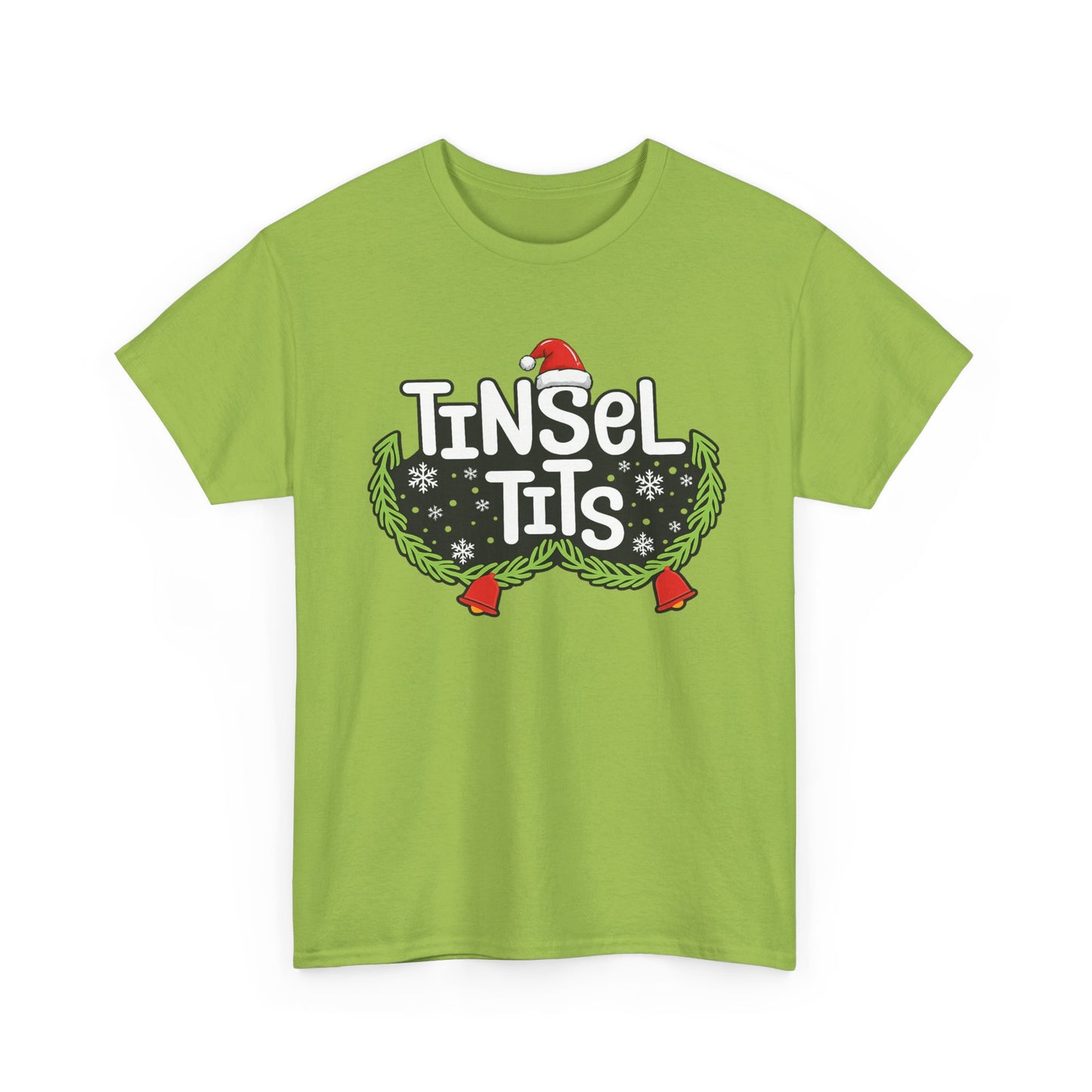 T-Shirt — "Tinsel Tits" Funny Christmas Wreath Holiday Tee