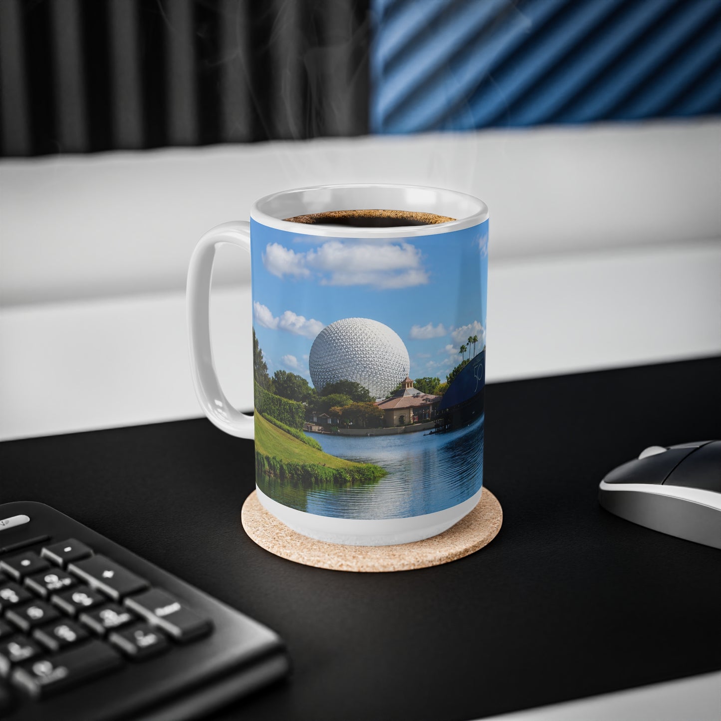 Epcot Spaceship Earth Scenic Ceramic Coffee Mug — 11oz & 15oz