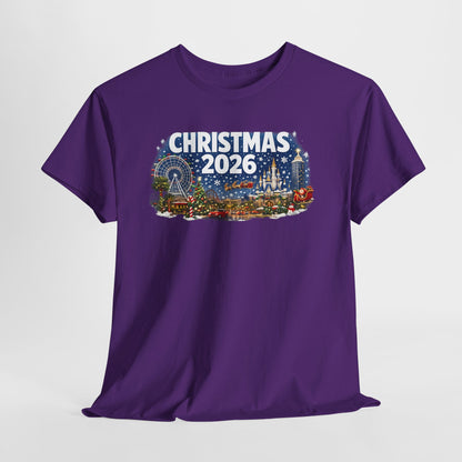 Christmas 2026 Holiday Tee — Festive Winter Village Graphic T-Shirt