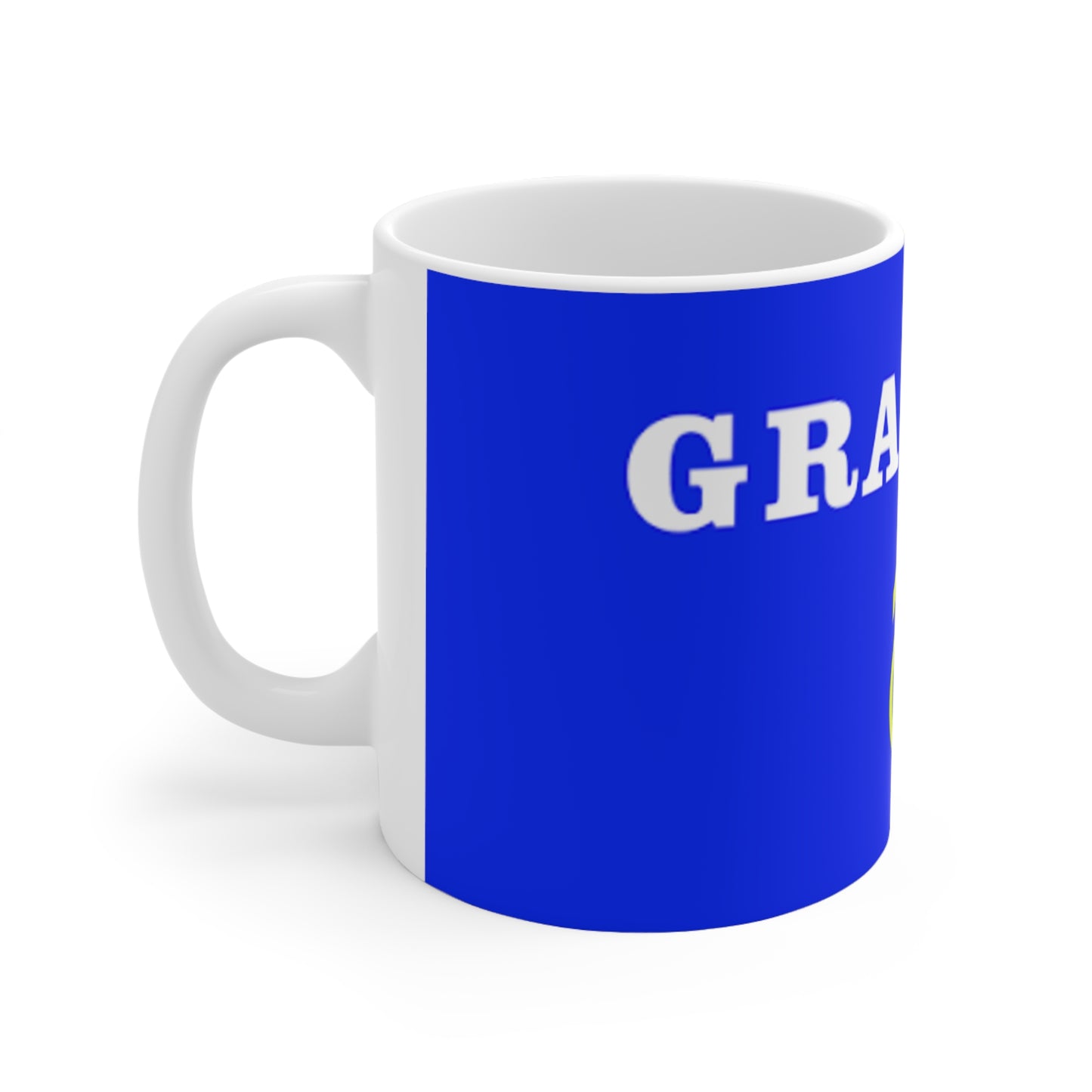 Granada TV Retro Emblem Ceramic Coffee Mug — Blue & Yellow Crest 11oz/15oz