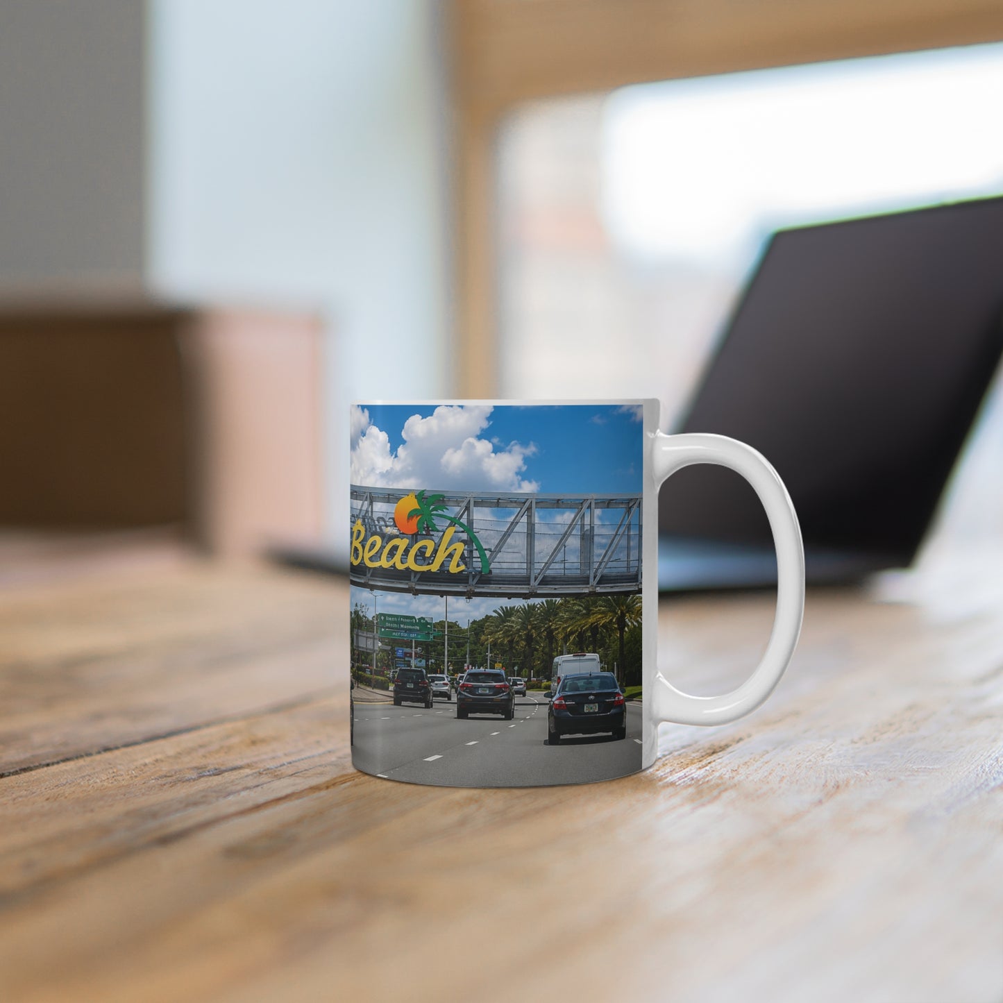 Daytona Beach Scenic Photo Mug — Ceramic Coffee Cup (11oz & 15oz)