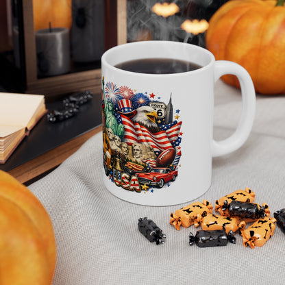 Patriotic USA Coffee Mug — 11oz & 15oz Ceramic