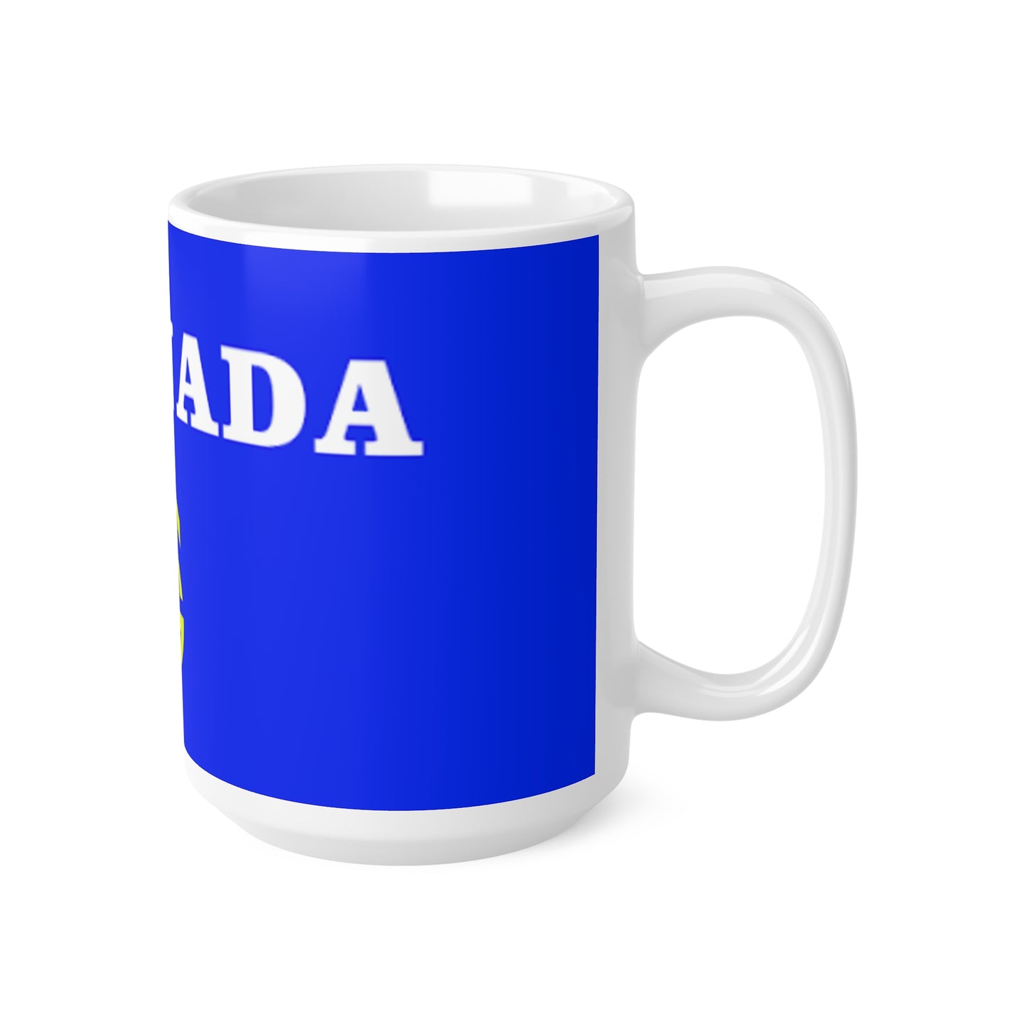 Granada TV Retro Emblem Ceramic Coffee Mug — Blue & Yellow Crest 11oz/15oz