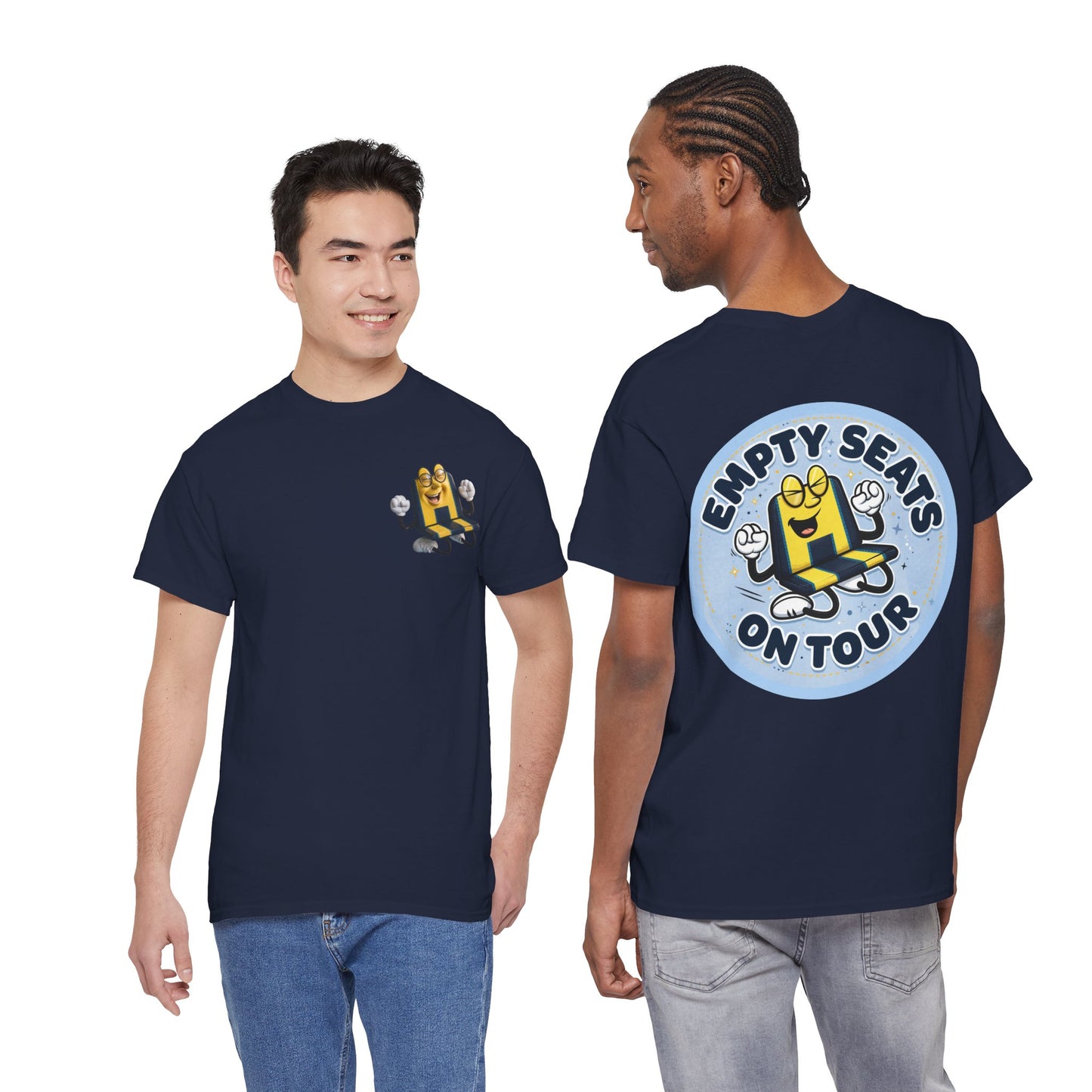 Manchester City T‑Shirt — "Empty Seats On Tour" Cartoon Seat Graphic Tee
