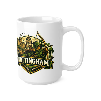 Nottingham Robin Hood Ceramic Coffee Mug — 11oz & 15oz Travel-Perfect Gift