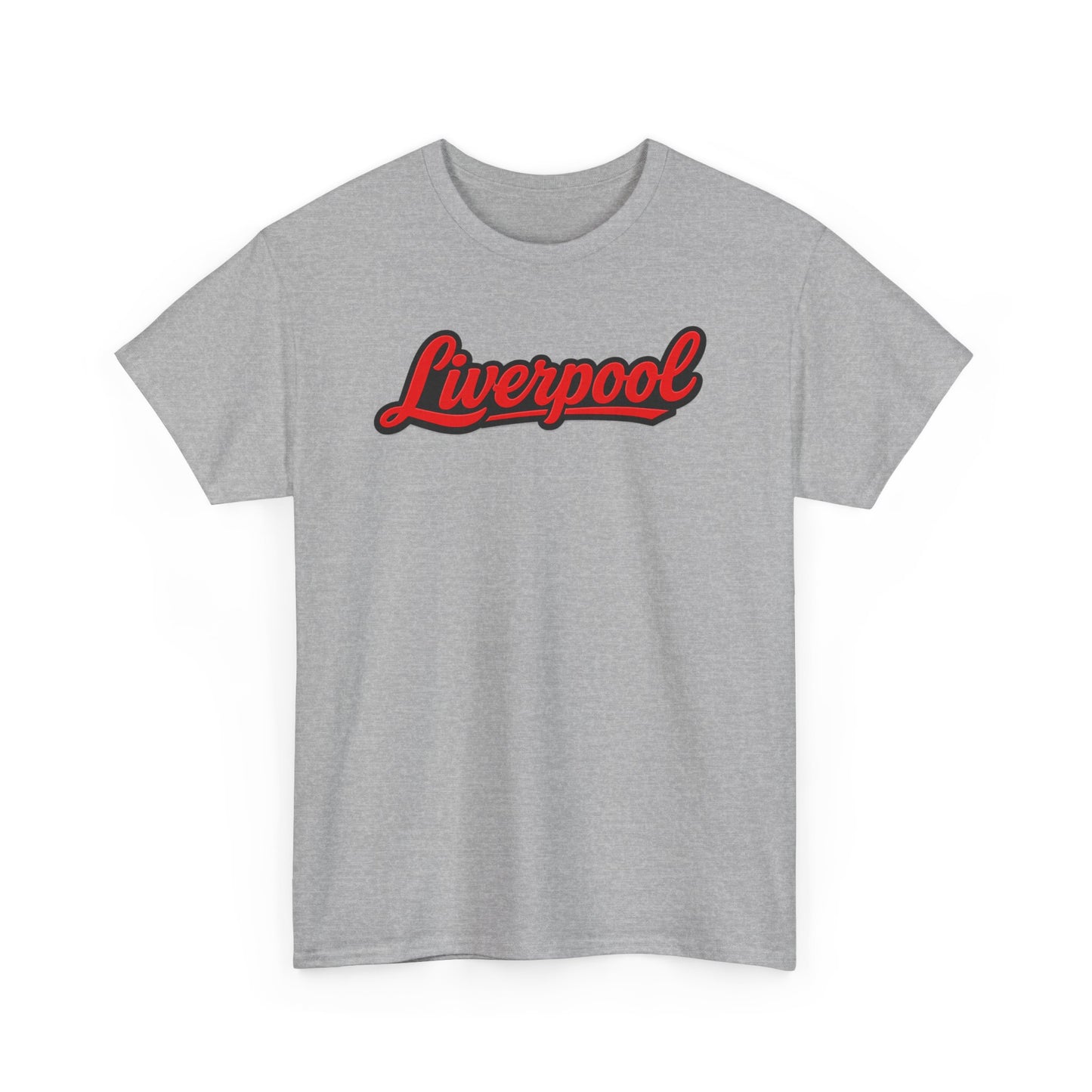 Liverpool Script T-Shirt — Retro Red Script Football Fan Tee