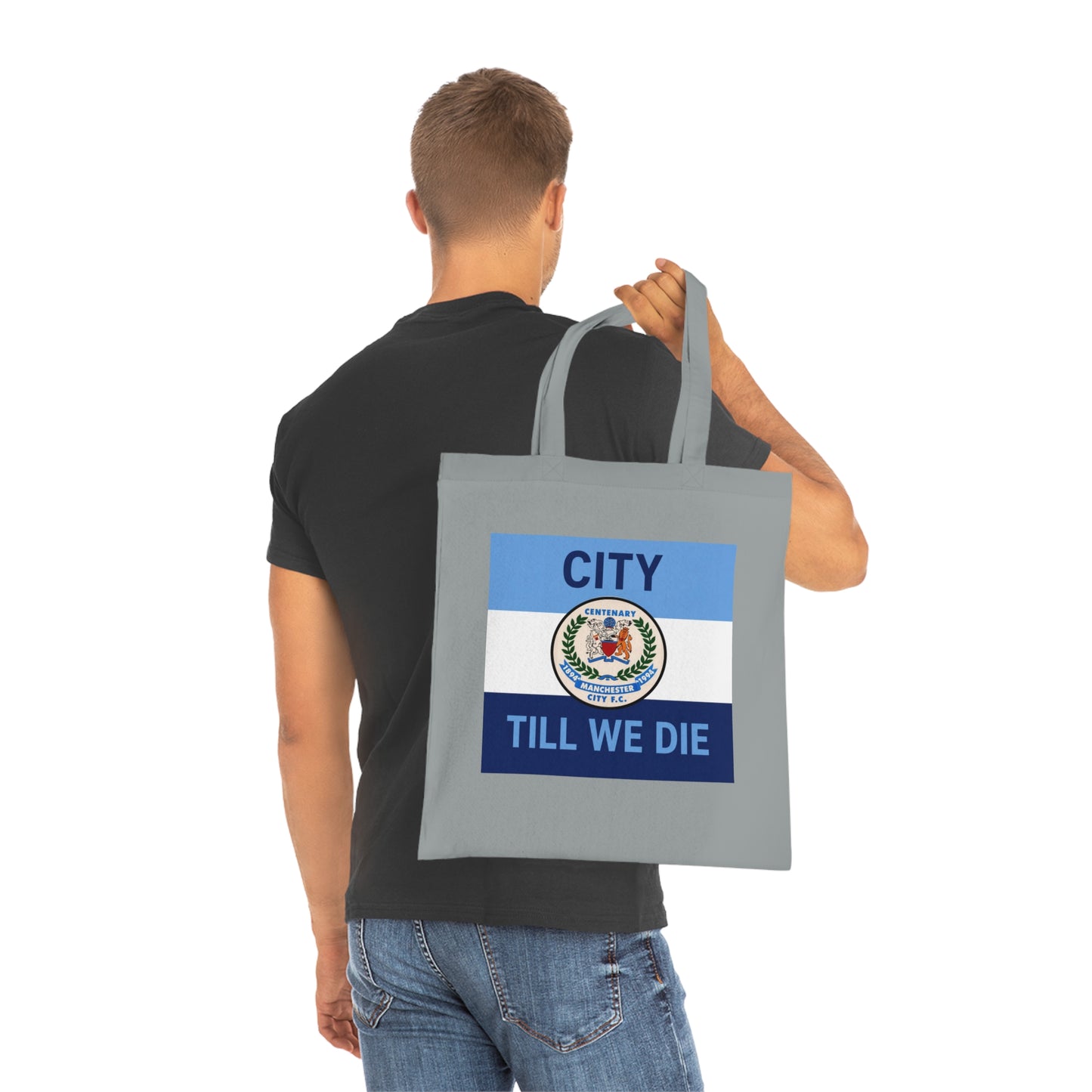 City Till We Die Cotton Tote - Football Fan Flag Tote Bag
