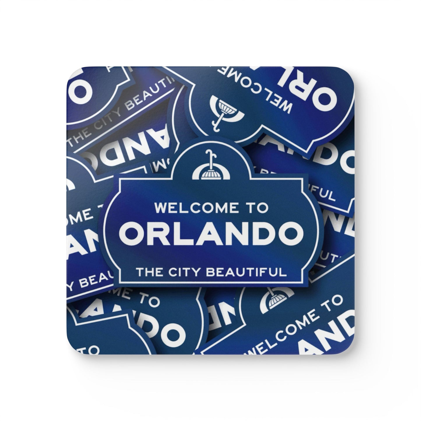 Welcome to Orlando Cork Coaster Set — The City Beautiful Souvenir Coasters (4-Pack)