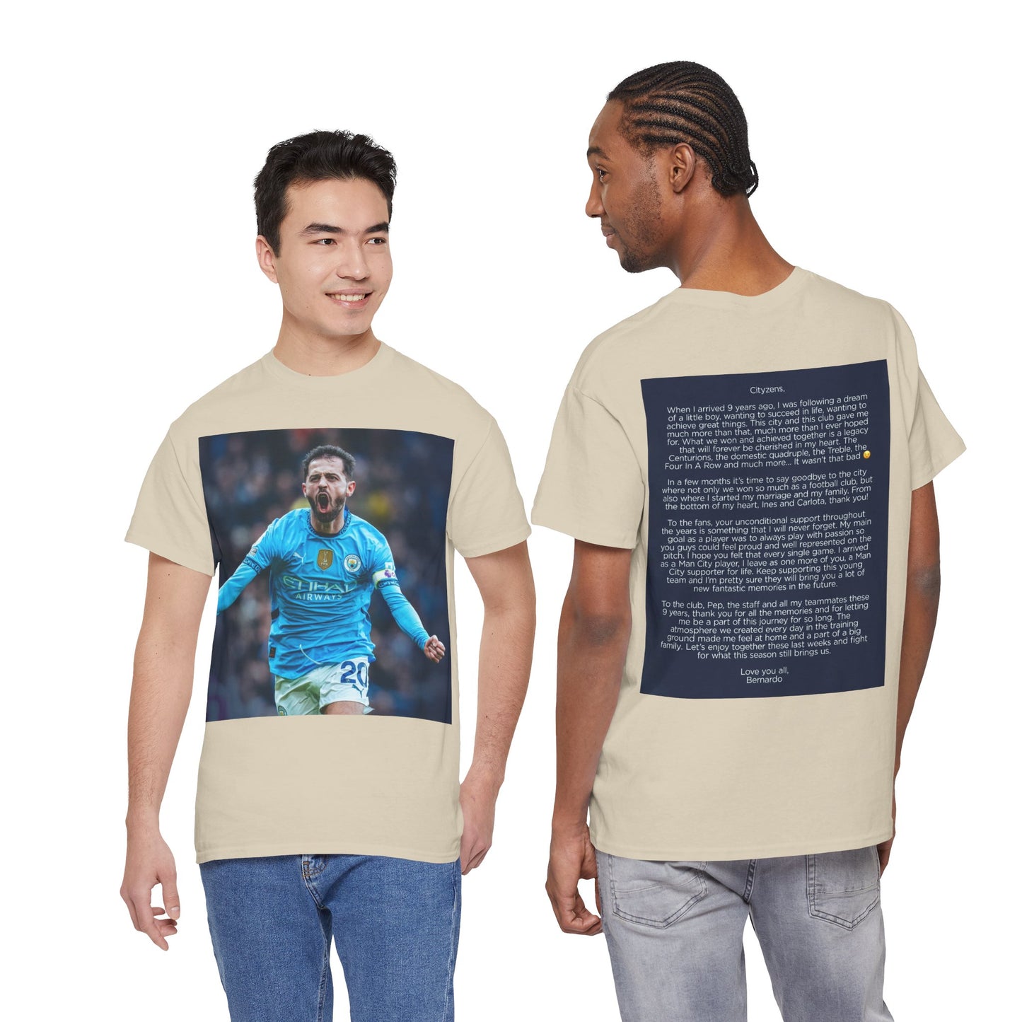 Bernardo Silva Tribute Tee – Inspirational Letter & Celebrating Goal Moment