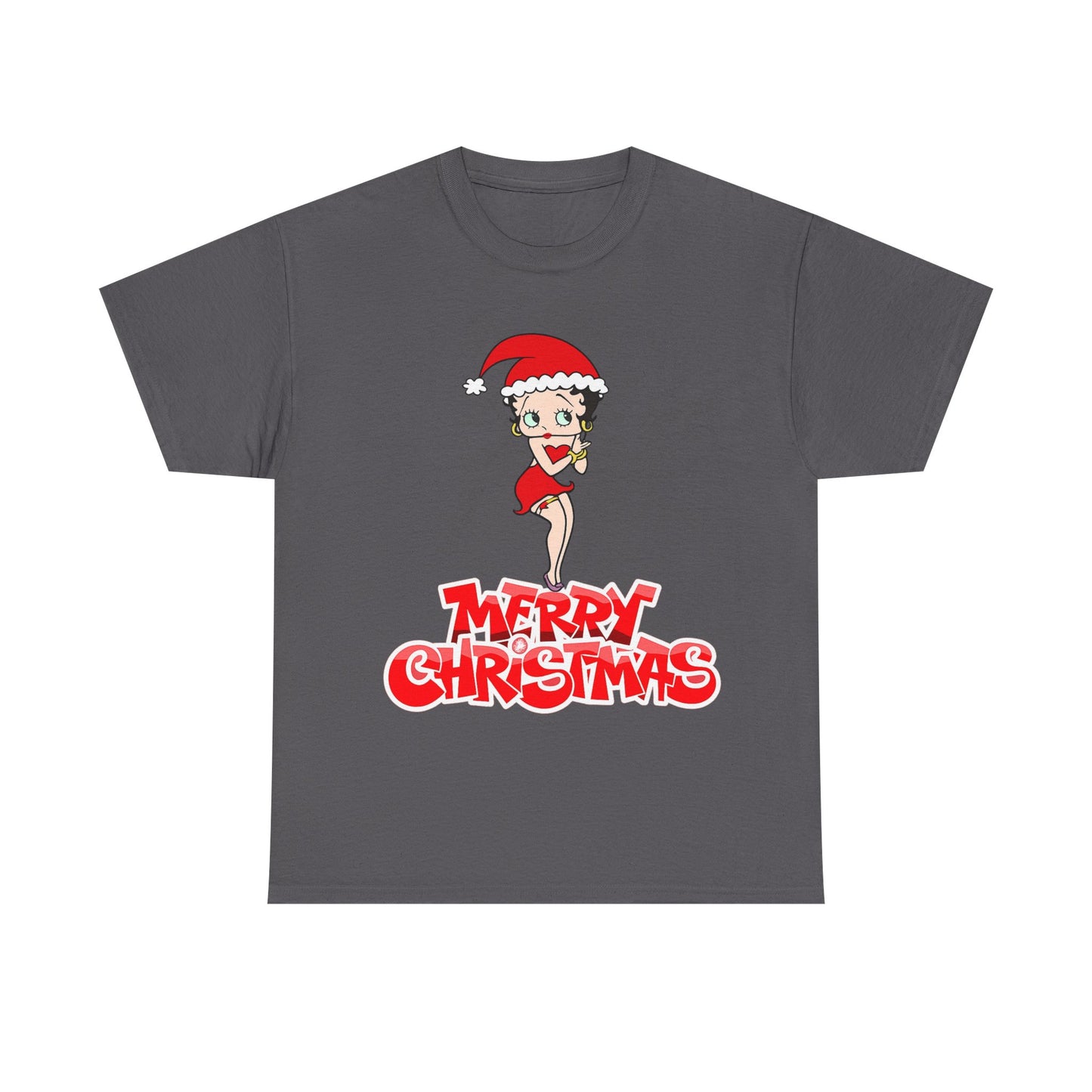 Christmas Betty Boop Tee - 'Merry Christmas' Holiday Graphic Shirt