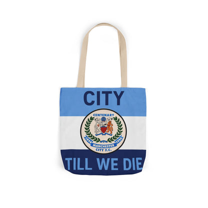 City Till We Die Canvas Tote Bag — Football Fan Flag Tote