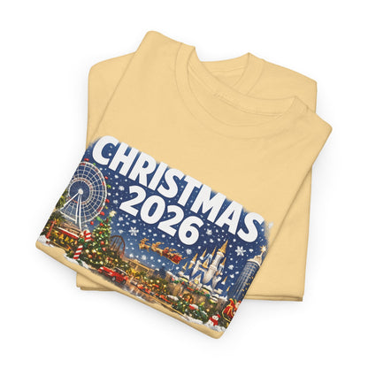 Christmas 2026 Holiday Tee — Festive Winter Village Graphic T-Shirt