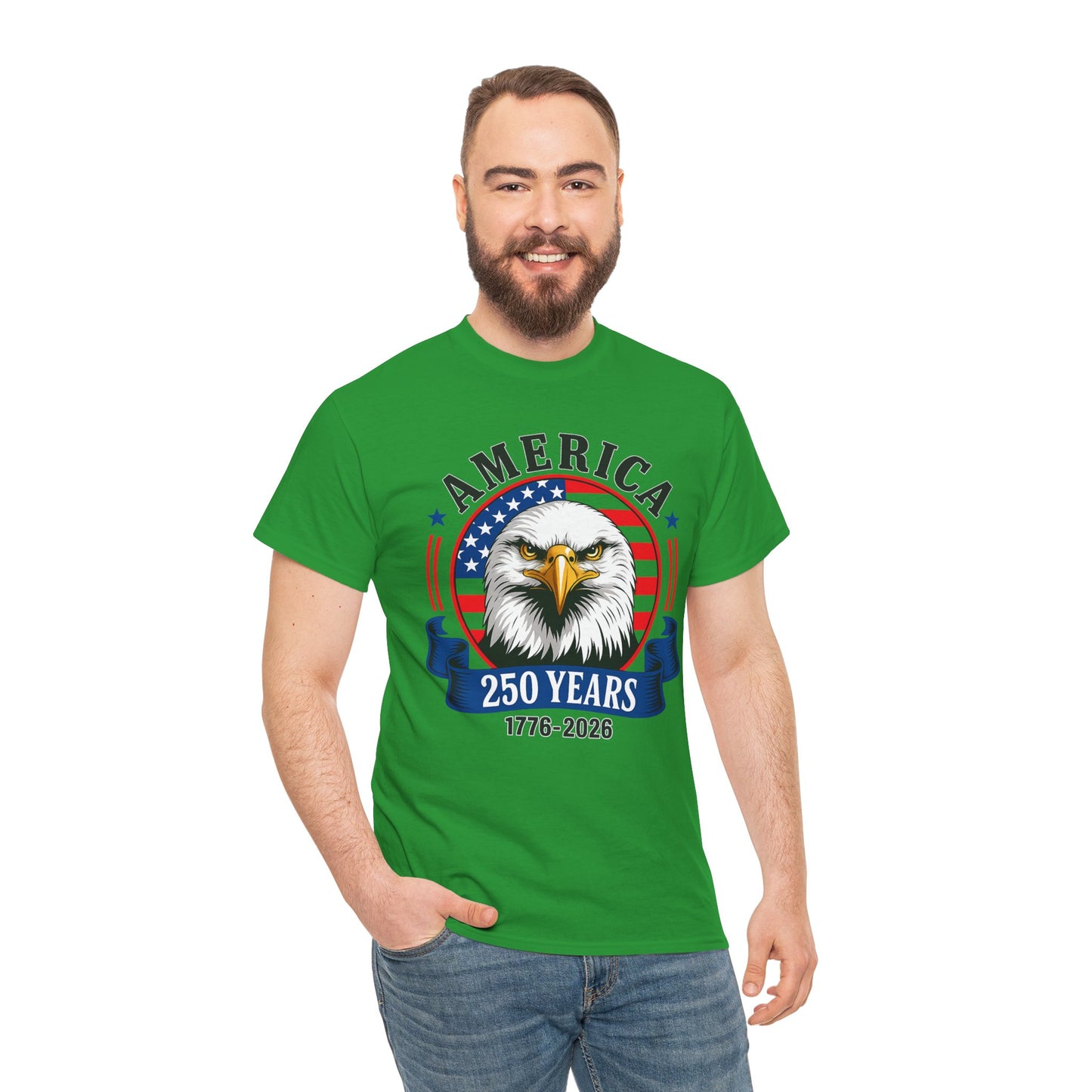 America 250 Years T-Shirt – Bald Eagle 1776–2026 Patriotic Tee