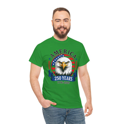 America 250 Years T-Shirt – Bald Eagle 1776–2026 Patriotic Tee