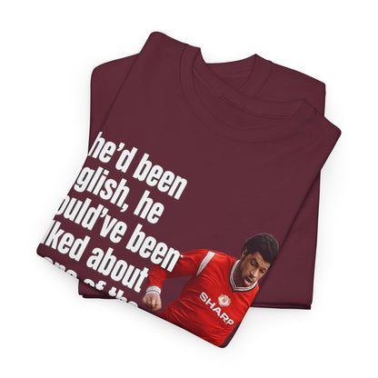 Vintage Football Tee — 'if he'd been English...' Roy Keane on Paul McGrath Quote Shirt