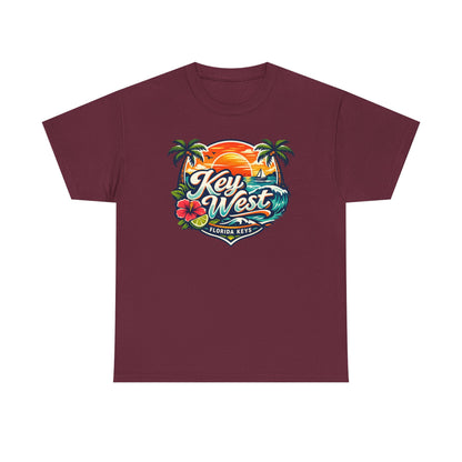 Key West Florida Keys T‑Shirt — Tropical Sunset Palm Beach Souvenir Tee