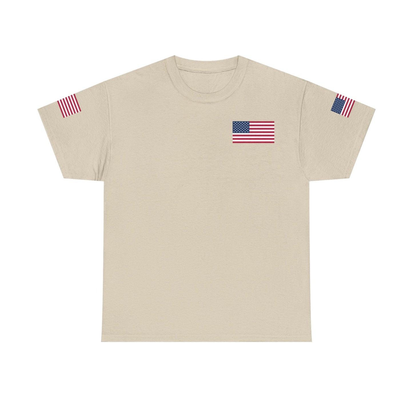 Team USA Flag T‑Shirt — Patriotic Navy Tee with Back Shield Logo