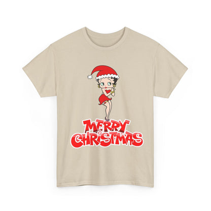 Christmas Betty Boop Tee - 'Merry Christmas' Holiday Graphic Shirt