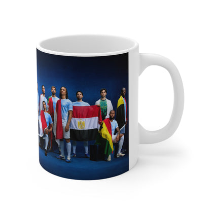 Manchester City 2026 World Cup Team Flags Mug — International Players Photo Ceramic Coffee Cup (11oz, 15oz)