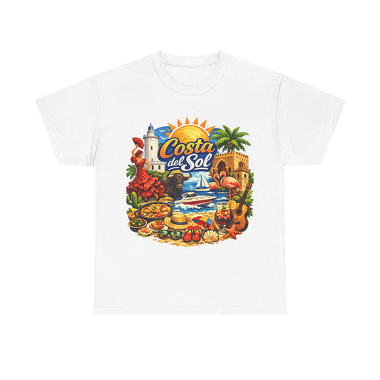 Costa del Sol Beach T-Shirt — Vintage Tropical Vacation Tee