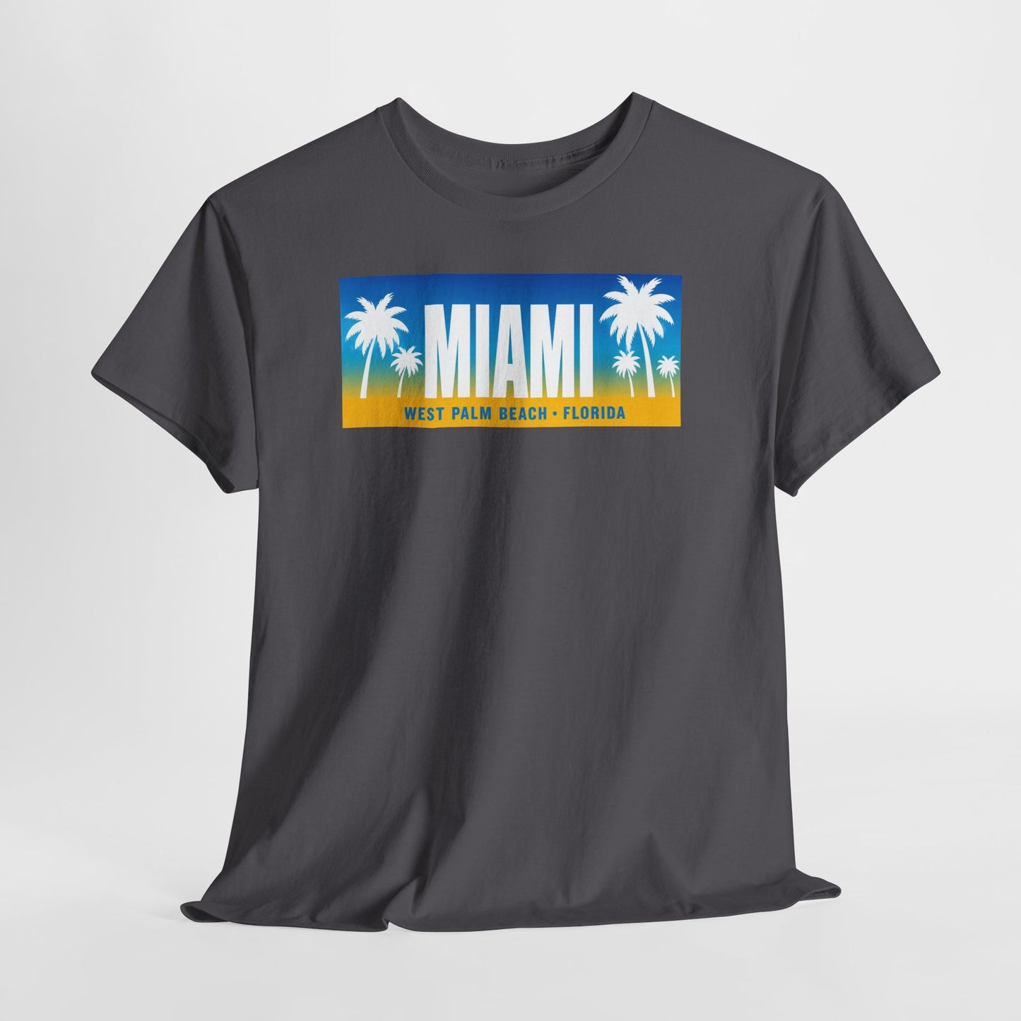 Miami West Palm Beach Vintage Tee — "MIAMI" Beach Palm Trees T‑Shirt