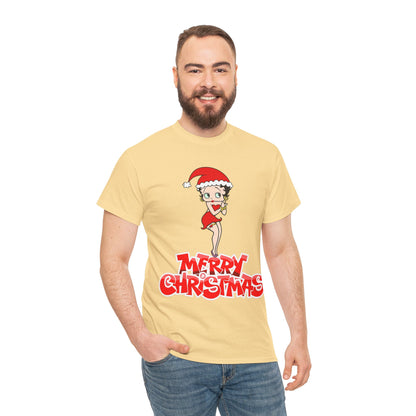 Christmas Betty Boop Tee - 'Merry Christmas' Holiday Graphic Shirt