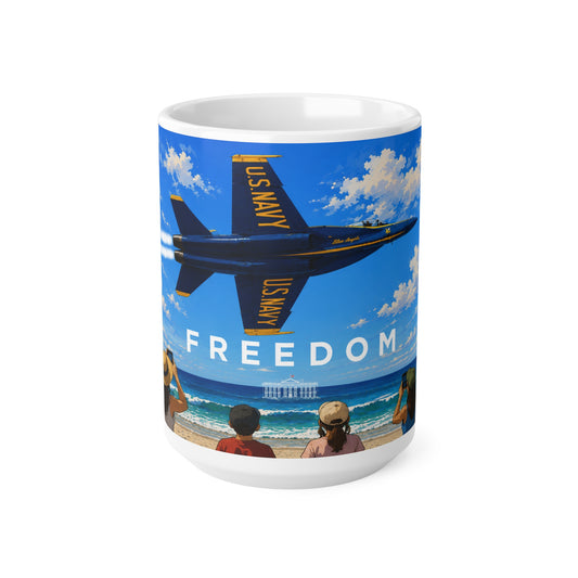 Freedom Airshow Mug — US Navy Blue Angels Ceramic Coffee Cup (11oz & 15oz)