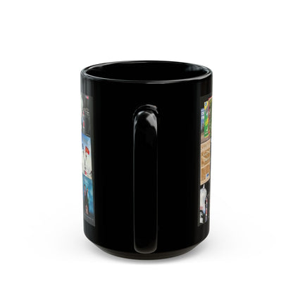 FA Cup Final Programme Cover Collage Black Mug — Coffee Cup (11oz/15oz)