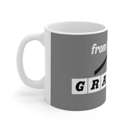 Granada TV Vintage Sign Ceramic Coffee Mug — 'from the North' Travel Souvenir, 11oz & 15oz