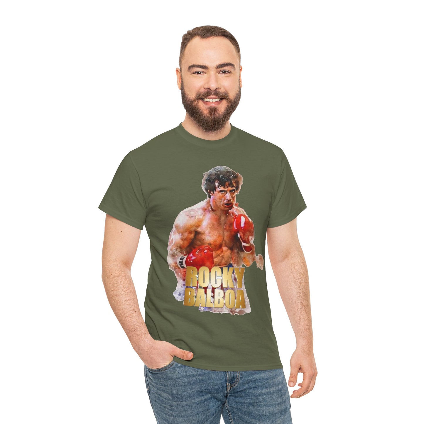 Boxing Rocky Balboa Graphic Tee – Retro Fighter Movie Shirt