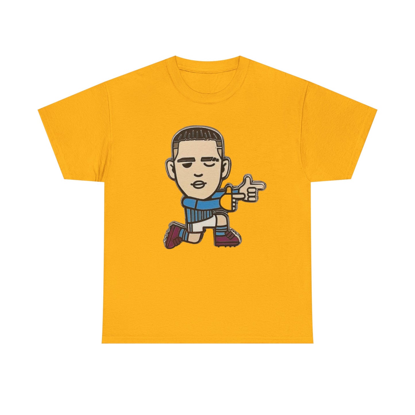 Phil Foden Cartoon Dance Pose Tee - Funky Character Graphic T-Shirt