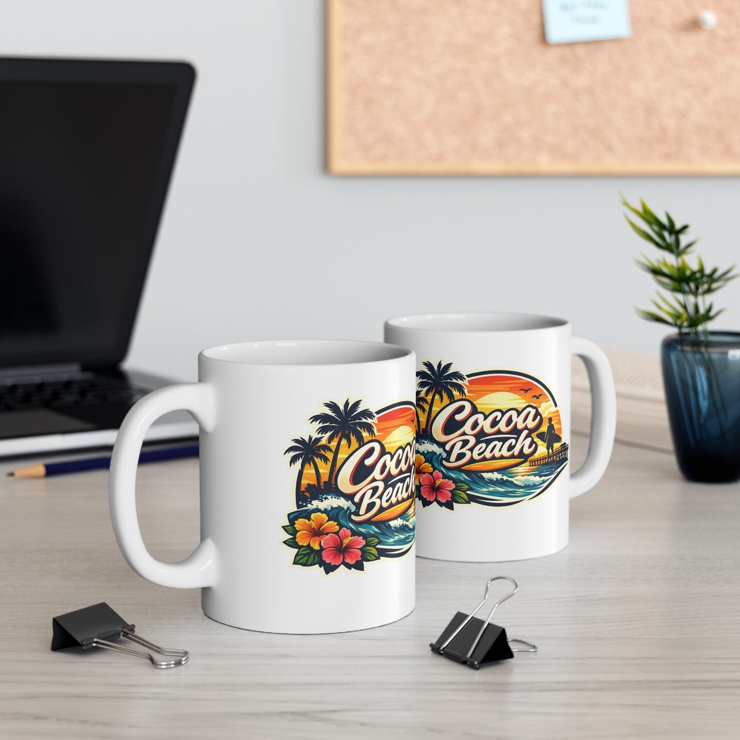 Cocoa Beach Ceramic Coffee Cups, 11oz, 15oz