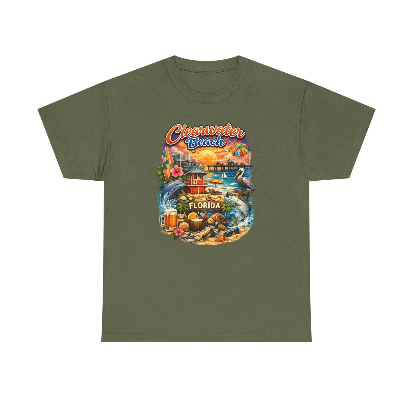 Clearwater Beach Florida Vintage Vacation T-Shirt