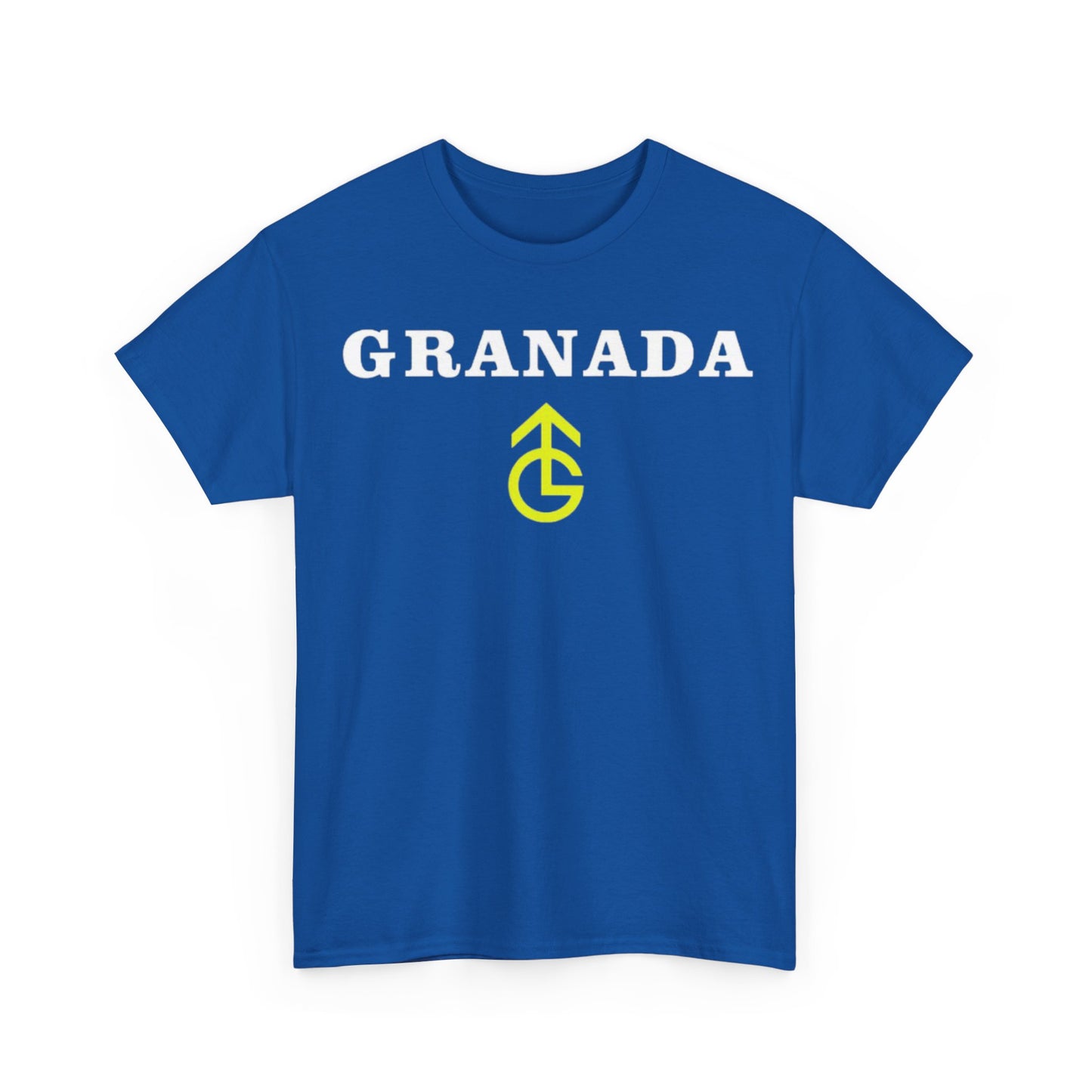 Granada TV Logo T-Shirt - Vintage Collegiate Tee with Yellow Emblem