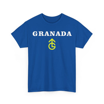 Granada TV Logo T-Shirt - Vintage Collegiate Tee with Yellow Emblem